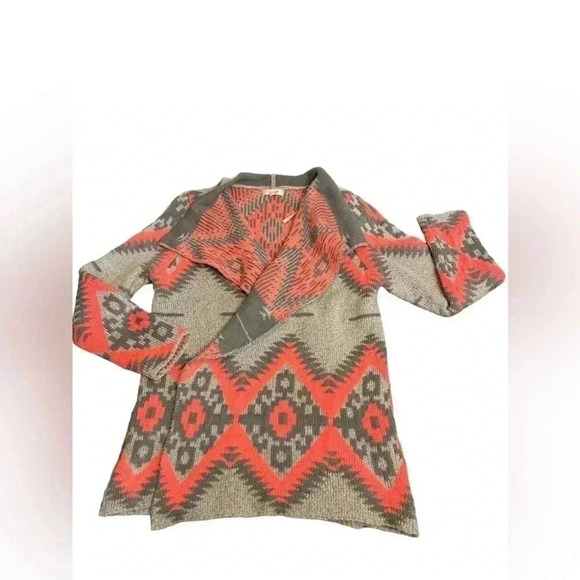 Hit List Los Angeles Western Tribal Aztec Open Cardigan Sweater Women’s Size XL - Picture 11 of 11